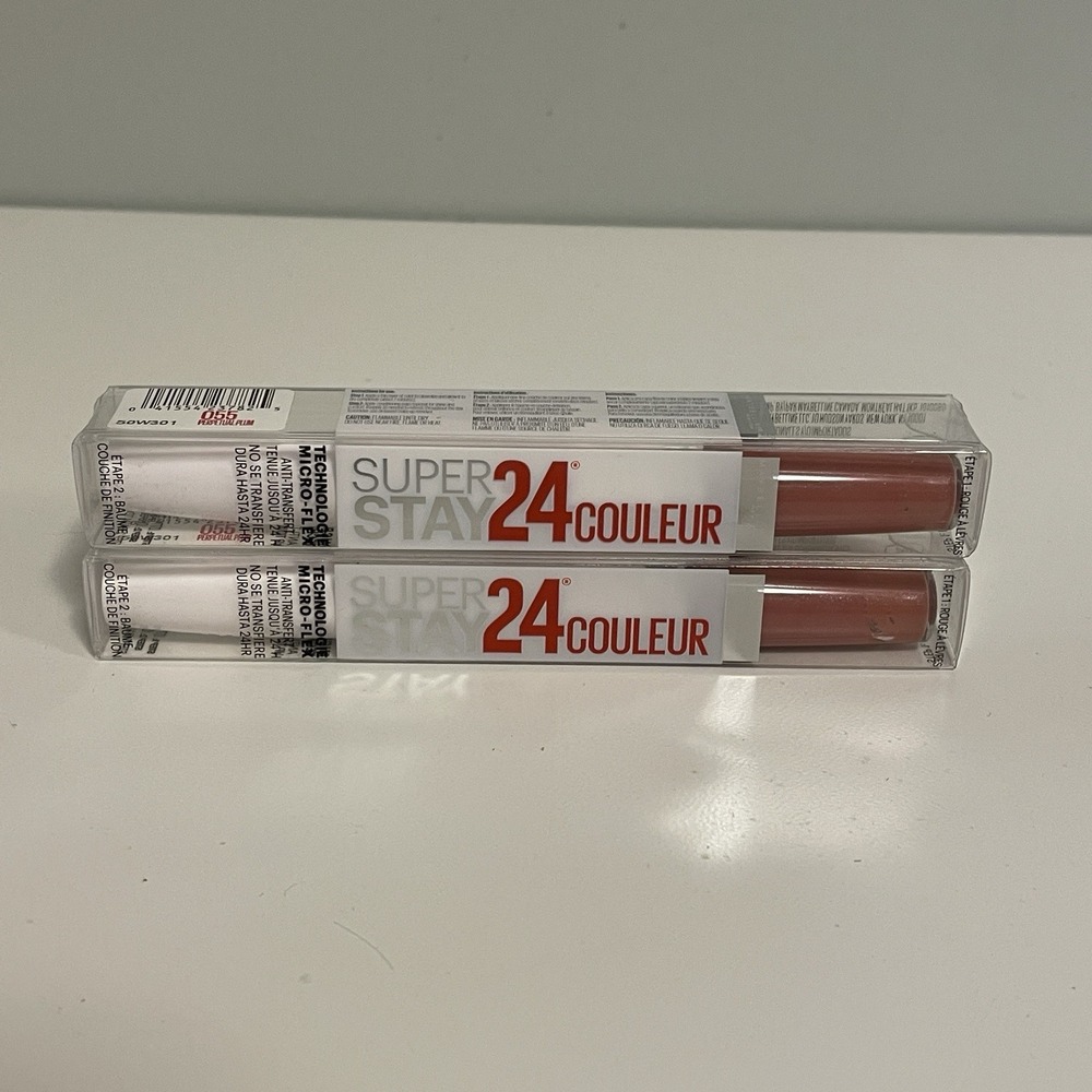 Lot Of‎ 2 Maybelline SuperStay 24Hr 2 Step Color 055 Perpetual Plum New in Box